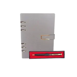 seminar kit basic 6, custom notebook kulit dan pulpen untuk souvenir perusahaan