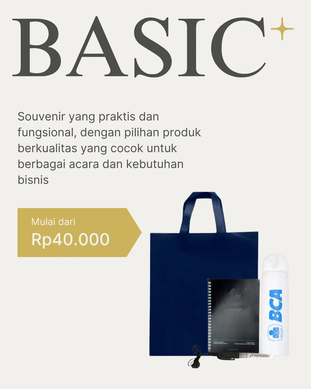 Seminar kit bundling dengan produk custom untuk acara promosi dan seminar perusahaan.
