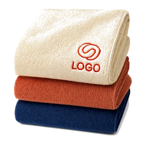 Handuk custom bebas design logo perusahaab