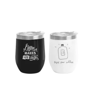 gelas stainless premium Tumbler Rounded dari Cendara dengan custom design dan logo