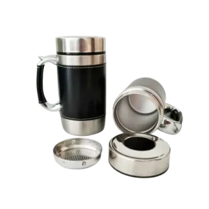 souvenir kantor kekinian mug stainless dari Cendara dengan desain perusahaan