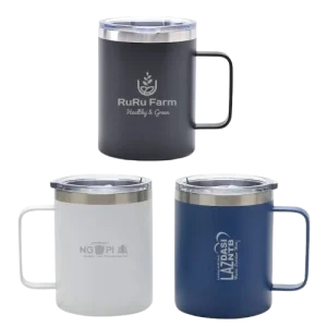 mug stainless souvenir kantor Mug Tinker dari Cendara dengan desain perusahaan