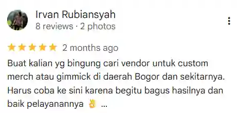 review solusi merchandise tas custom bogor terbaik
