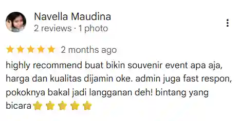 testimoni merchandise tas custom bogor terbaik